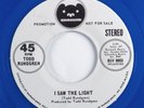 Rock 45 TODD RUNDGREN I Saw The Light BEARSVILLE VG++ blue wax promo HEAR