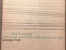 Beautiful VG+ Mono Four Altos Prestige 7116 DG RVG Woods Shihab