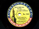 EMERSON 7161   DOWN HOME RAG  Clarinet solo played by composer Wilbur Sweatman