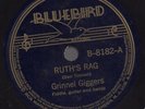 Orig GRINNEL GIGGERS Ruth's Rag / Duck Shoes 78 Bluebird 8182 Country Fiddle