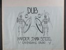 EARTHQUAKE STUDIO: Dub Harder Than Steel 45 (sm stains oc, light cw, pasted cov