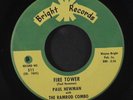 PAUL NEWMAN WITH RAMROD COMBO: Fire Tower / Sittin' Alone 45 (clean VG, scarce)