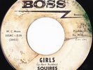 SQUIRES Girls b/w It's Time 45, rare Chicago r&b doo wop on Boss, hear it