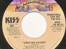 KISS on Casablanca —CHRISTINE SIXTEEN— usa rock 45 | PROMO COPY | VG++