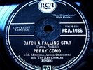 0951/ PERRY COMO-Catch a falling star- Magic moments-78rpm Schellack