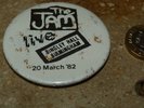 LARGE 55 mm VINTAGE THE JAM 1982 LAST TOUR BADGE  MODS BADGE PIN