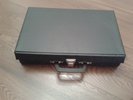 Vintage Black Vinyl Cassette Tape Storage Carry Case Box Holder Holds 32 Tapes
