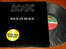 AC/DC BACK IN BLACK LP *RARE* GREEK PRESS VINYL WARNER ORIGINAL w/ SP STICKER
