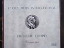 Chopin: V Concours International Varsovie 1955 **Pathe DTX 171-75 ED1 5LP**