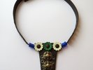 JOHN LENNON - TALISMAN NECKLACE - FAUX/IMITATION LEATHER -  HANDCRAFTED REPLICA