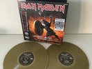 IRON MAIDEN LEGACY OF THE BEAST IN SWEDEN 2 LP RARE GOLD VINYL POSTER INC