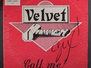 VELVET HAMMER: Call Me  LP (rarer yellow promo label, cw, h2o damage oc, woc, s