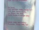A Certain Ratio metallic sticker Factory Records 1981 New York City
