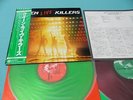QUEEN 2LP Live Killers 1st Press Red & Green Coloured Vinyl Japan P-5567/8E OBI
