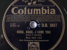 MISS HUE LEE rose rose i love you COLUMBIA 78rpm EX sung in chinese