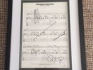 Framed Oasis Fully Signed / Autographed Champagne Supernova Music Sheet