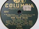 BILLY HOLIDAY TEDDY WILSON WHEN YOUR SMILING / EASY LIVING COLUMBIA C6206