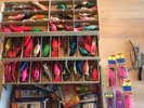 HOT SHOTS out the WAZOO   Steelhead Anyone?  Some in boxes. 1 Tackle Box FULL