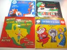 Four Original 1950's Christmas Vinyl Records 3- Gene Autry 1- Jimmy Boyd 78 RPM