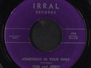 TOM & JERRY: Da Dipty / Something In Your Smile 45 (rubber stamp ol, tear ol, t