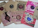 9x Old Gramophone Phonograph Records - Various Styles in Music and Age - Shellac
