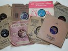 8x Old Gramophone Phonograph Records - Various Styles in Music and Age - Shellac