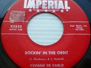 YVONNE De CARLO Munsters strongVG Imperial pop rocker 45 ROCKIN IN THE ORBIT ctW