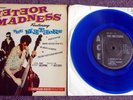THE METEORS, METEOR MADNESS, 1981 ACE RECORD LABEL BLUE COLOUR VINYL 4 TRACK EP