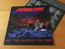 ANNIHILATOR - SET THE WORLD ON FIRE - 1992 LP WITH INNER SLEEVE NM/EX MORE LOOK
