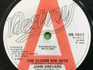 John Drevars - The Closer She Gets / The Montons - The Snapper - DS1017 PROMO VG