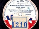 V-Disc No152 : Metropolitan Opera House Jam Session Louis Armstrong Coleman Hawk