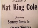 SAMMY DAVIS JR & FRANK SINATRA Rare white promo tribute to NAT KING COLE