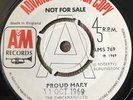 The Checkmates Ltd Proud Mary 7” 45 Promo Demo A&M Records AMS 769 Rare Soul