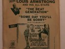 LOUIS ARMSTRONG The Beat Generation on MGM Promo 45 Pic Sleeve Mamie Van Doren