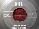 45rpm record ROYAL KNIGHTS - I WANNA KNOW - RARE TEXAS GARAGE- NITE 1005- VG