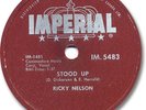 RICKY NELSON Rock'n Roll 78 RPM Record. Stood Up / Waitin' in School