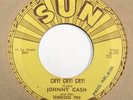 Johnny Cash cry  / hey porter 45 Original Sun 1st w/ Push marks *VG+