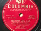 78 RPM Gene Autry HERE COMES SANTA CLAUS / OLD FASHIONED TREE 1948 Christmas E