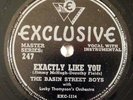 THE BASIN STREET BOYS doo wop 78 EXCLUSIVE 247 Exactly Like You E lucky thompson
