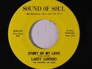LARRY SANDERS: Story Of My Love / Where Did The Peace Go 45 (drum break, funky