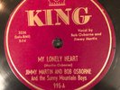 King 995 Jimmy Martin -Bob Osborne MY LONELY HEART 78 rpm BLUEGRASS EE+
