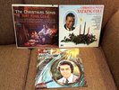 (LOT/ 3) NAT KING COLE JOHNNY MATHIS RAY CONNIFF CHRISTMAS VINYL RECORDS  LP