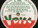 CHRISTMAS V-DISC War Department Record #298 w/Message from Brig Gen Byron NM