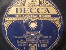 78 RPM DJANGO REINHARDT Souvenirs / Honeysuckle Rose DECCA F 6639