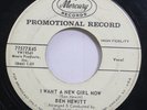 Hear  Rockabilly Promo 45 Ben Hewitt - I Want A New Girl Now / My Search On Merc