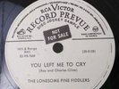 Lonesome Pine Fiddlers Kentucky Bluegrass Vtg 78 RPM Vinyl Record Country Music