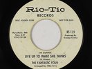 Northern Soul 45 - Fantastic Four - Live Up To What She Thinks - Ric-Tic VG+ mp3