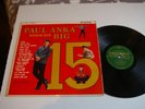 PAUL ANKA / SINGS HIS BIG 15   LP  1st PRESS  MONO