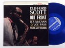 CLIFFORD SCOTT: OUT FRONT pacific jazz LP / joe pass, les mccann STEREO BLUE WAX