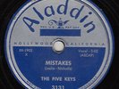 FIVE KEYS - Aladdin 3131 - Mistakes / How Long - 1952 DOO-WOP 78 VG/VG+